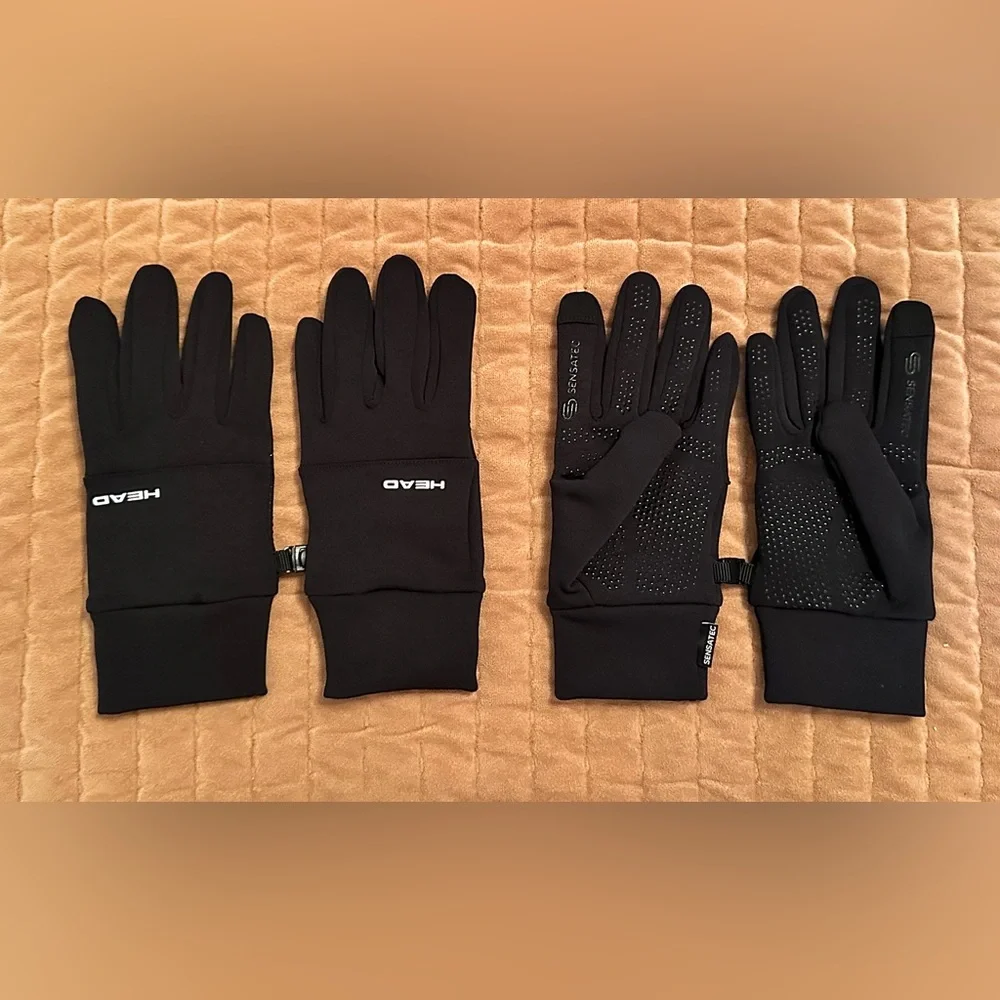 NEW HEAD Women’s Touchscreen Running Gloves winter driving gloves black size S